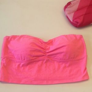 New VS PINK Bandeau, pink lace & side stays